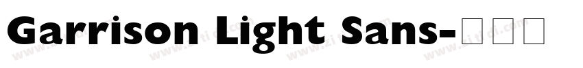 Garrison Light Sans字体转换